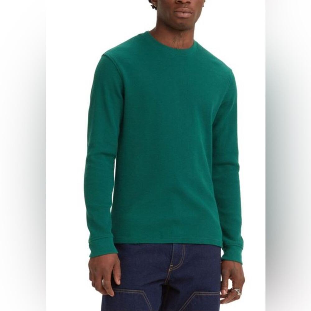 Merona Green Long Sleeve Waffle Shirt